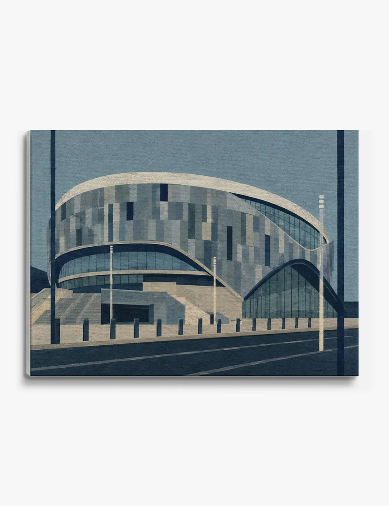 Tottenham Stadium in Blue Canvas Print