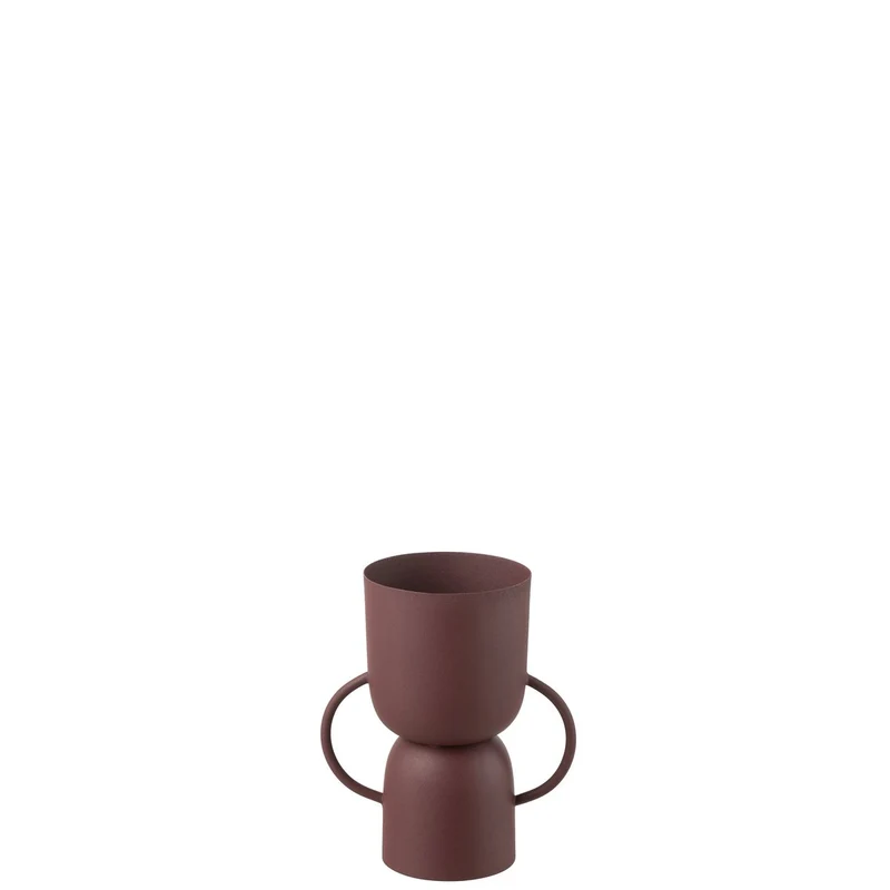 J-Line Vase Cup Eisen Kastanienbraun