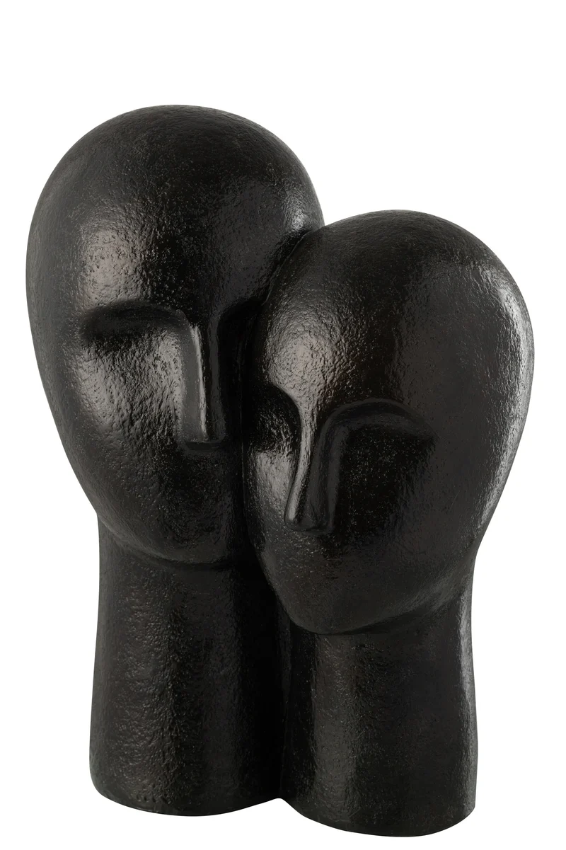 Skulptur Paar in Harmonie Schwarz Höhe 42,5cm