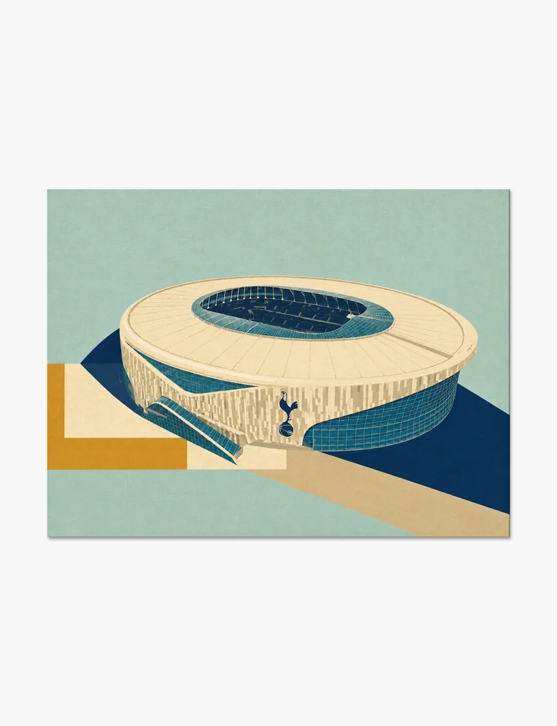 Tottenham Stadium Illustration Art Print