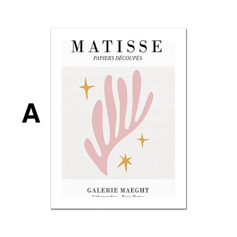 Poster Matisse Blumen Abstrakt | Bilder Wohnzimmer | Wandbilder Schlafzimmer | Deko Print ohne Rahmen | Bilder Matisse Beige