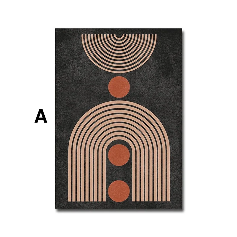 Poster Boho Halbkreis Bogen Linien Form und Kreise als Deko Print ohne Rahmen