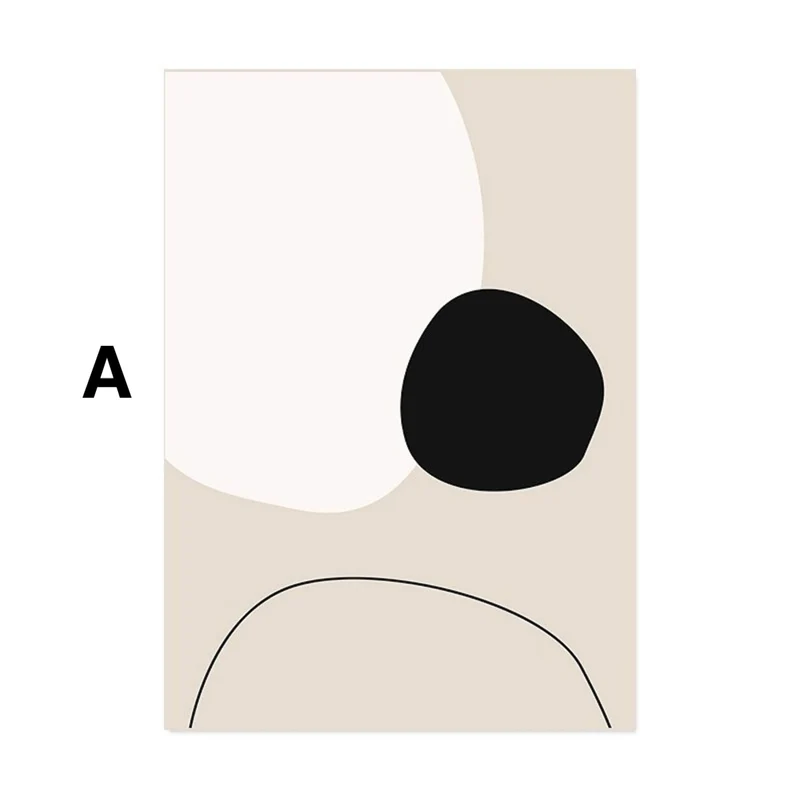 Poster Keise Linien und Bogen in Beige und Schwarz als Deko Print ohne Rahmen