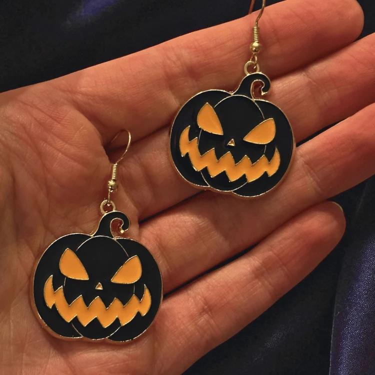 Halloween Kürbis Ohrringe – Spooky Accessoire
