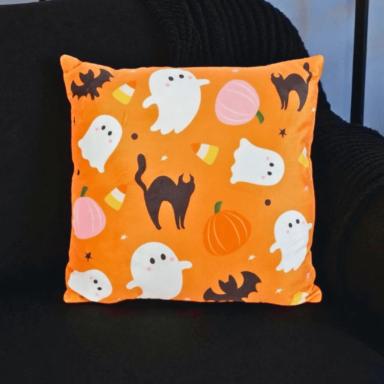 Halloween Kissen mit Geist – Sweet & Spooky oder Lustiger Spruch