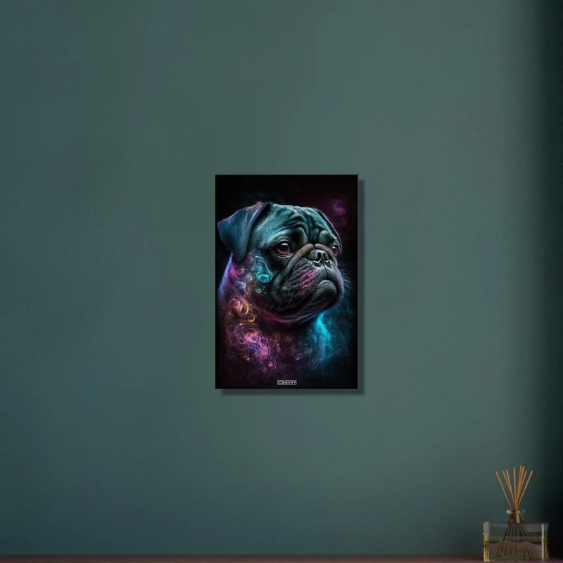 Nebula Pug Black Portrait