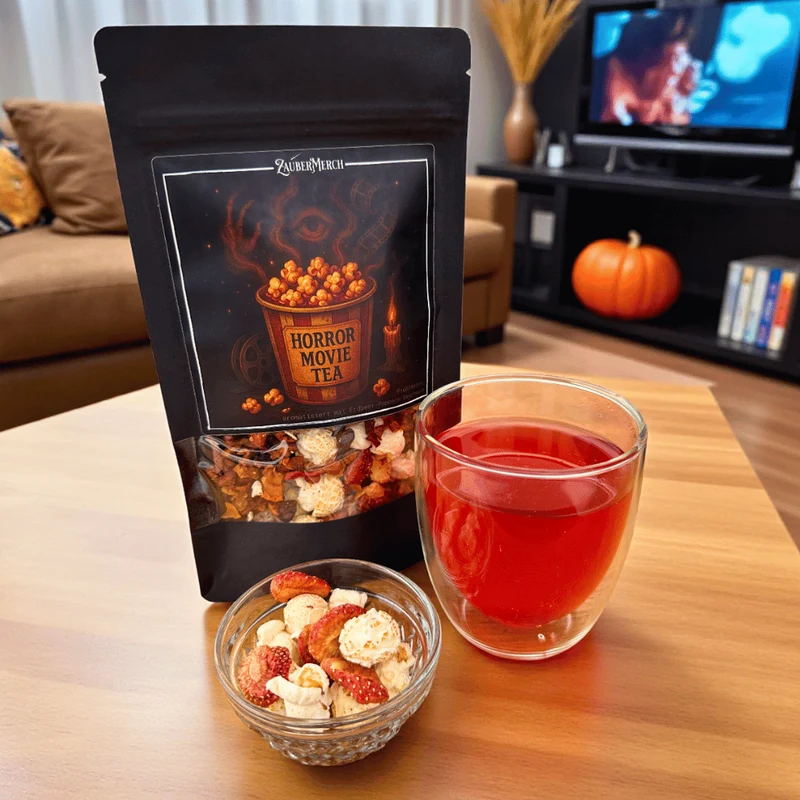 Horror Movie Tea – Früchtetee mit Erdbeer-Popcorn-Geschmack | Halloween Tee