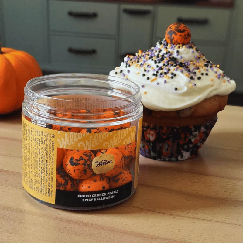 Halloween Choco Crunch Perlen – Pumpkin Spice Knusperkugeln (100 g)