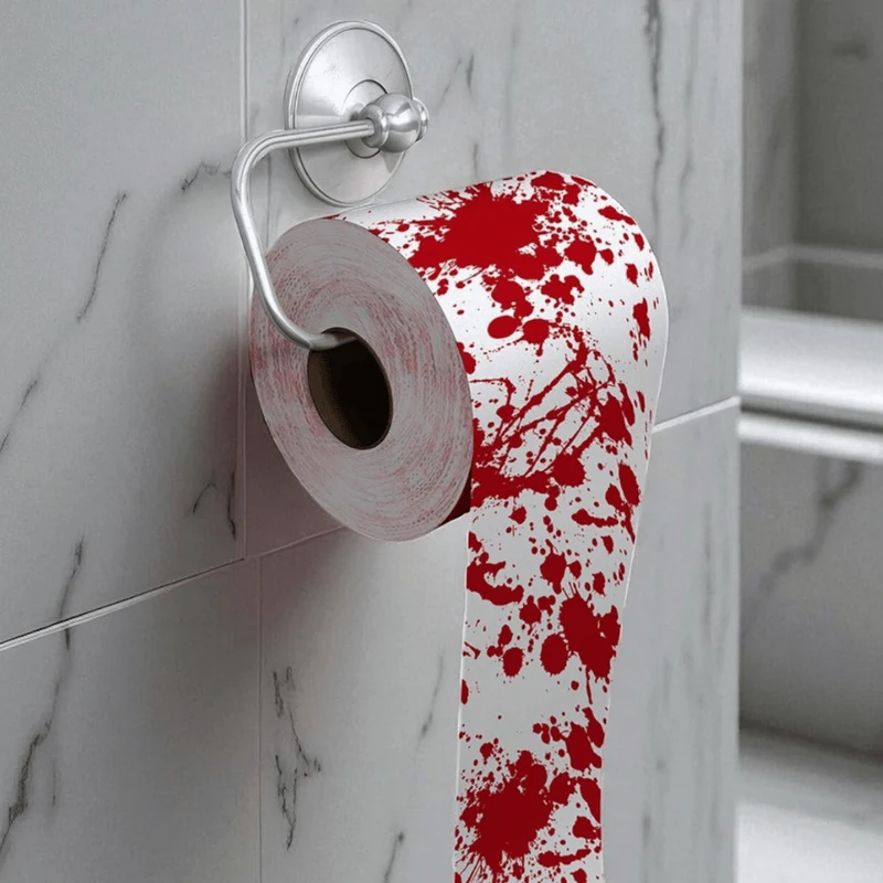 Halloween Klopapier mit Blutspritzern – Scherzartikel & Grusel-Deko