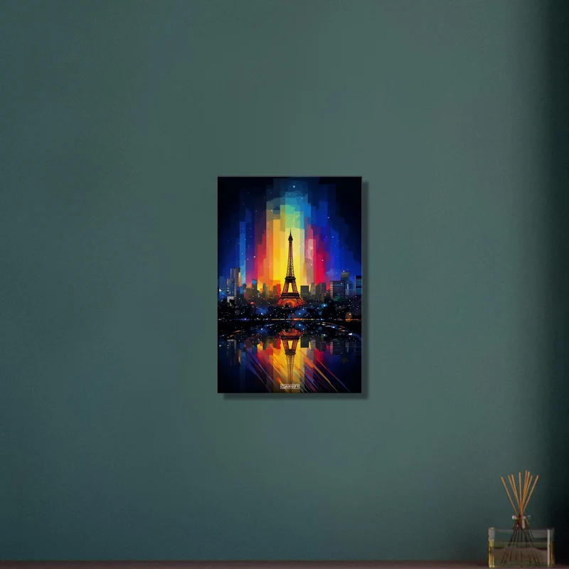Splashed Paris Skyline