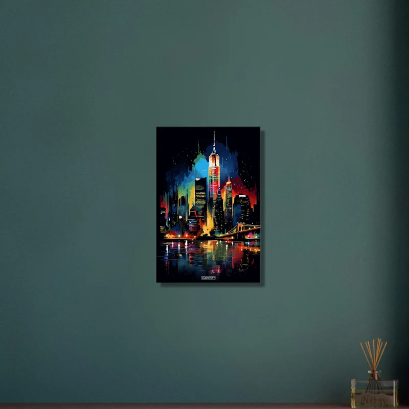 Splashed New York Skyline