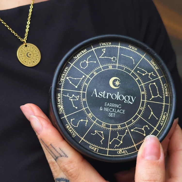 Astrologie Schmuck-Set – Ohrringe & Halskette