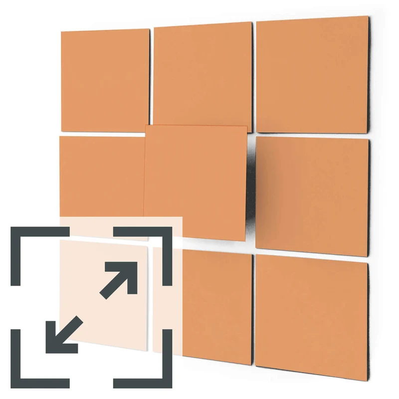 Eigene Größe - Fliesenaufkleber Set unifarben - Design: Orange Light