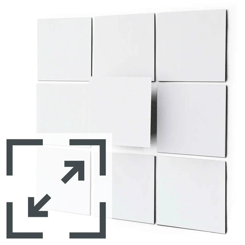 Eigene Größe - Fliesenaufkleber Set unifarben - Design: Weiss