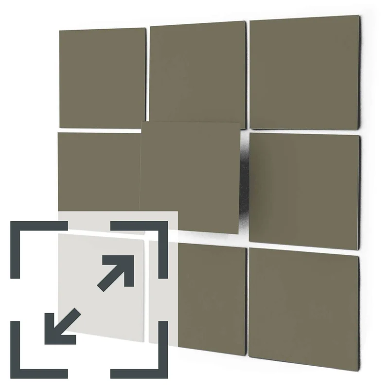 Eigene Größe - Fliesenaufkleber Set unifarben - Design: Braungrau Light