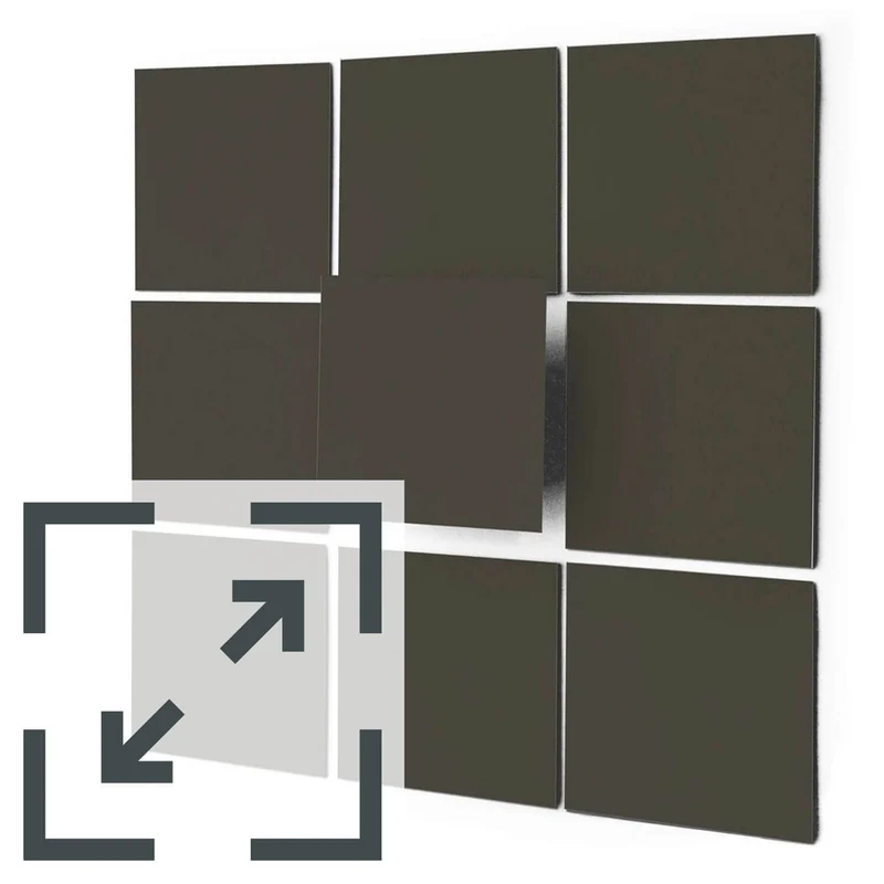 Eigene Größe - Fliesenaufkleber Set unifarben - Design: Braungrau Dark