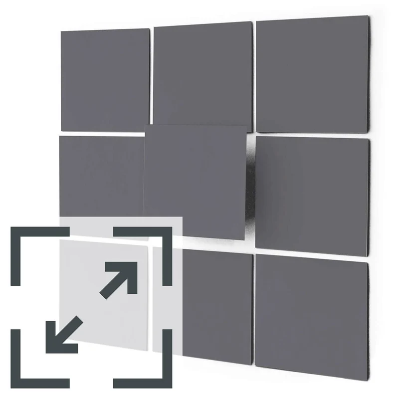 Eigene Größe - Fliesenaufkleber Set unifarben - Design: Grau Light