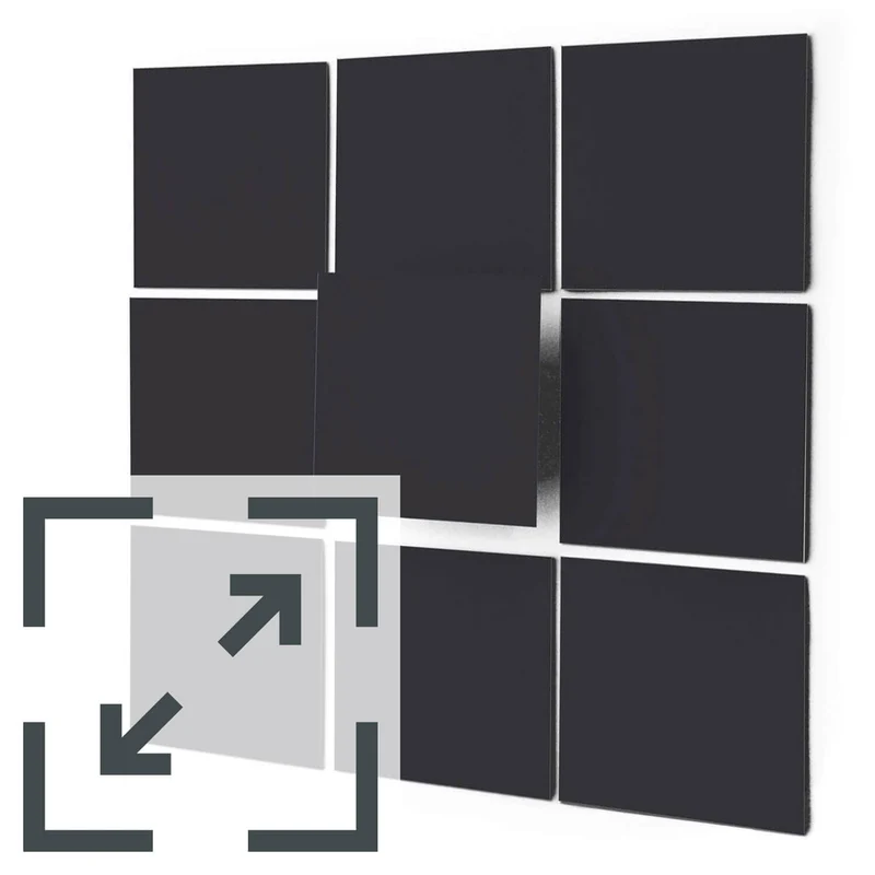 Eigene Größe - Fliesenaufkleber Set unifarben - Design: Grau Dark