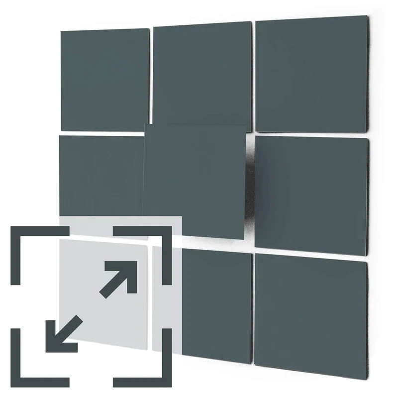 Eigene Größe - Fliesenaufkleber Set unifarben - Design: Blaugrau Light