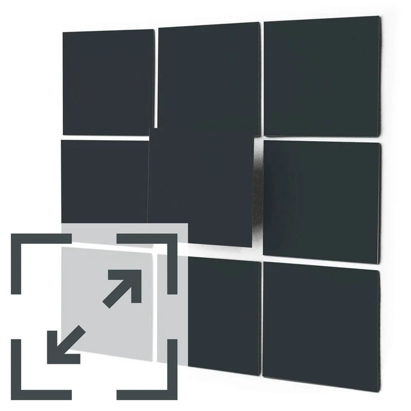 Eigene Größe - Fliesenaufkleber Set unifarben - Design: Blaugrau Dark