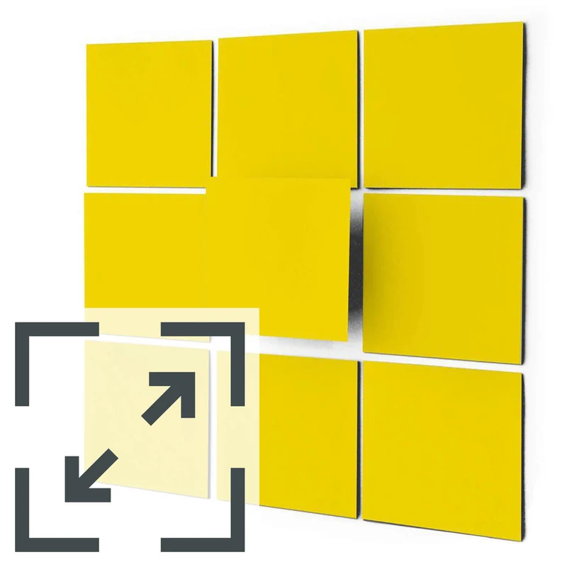 Eigene Größe - Fliesenaufkleber Set unifarben - Design: Gelb Dark