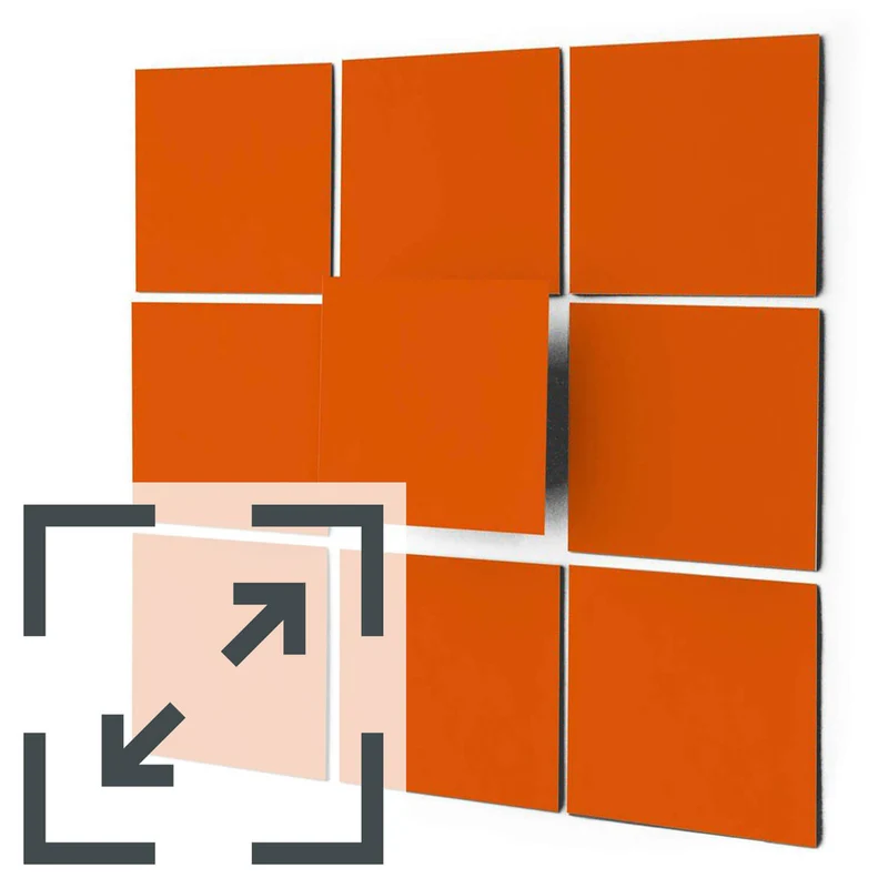 Eigene Größe - Fliesenaufkleber Set unifarben - Design: Orange Dark
