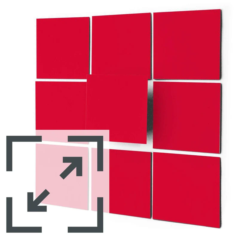 Eigene Größe - Fliesenaufkleber Set unifarben - Design: Rot Light