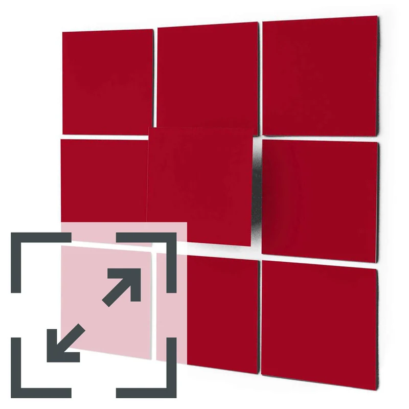 Eigene Größe - Fliesenaufkleber Set unifarben - Design: Rot Dark