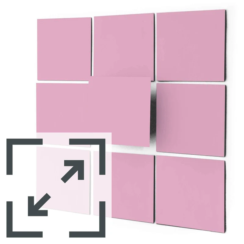 Eigene Größe - Fliesenaufkleber Set unifarben - Design: Pink Light