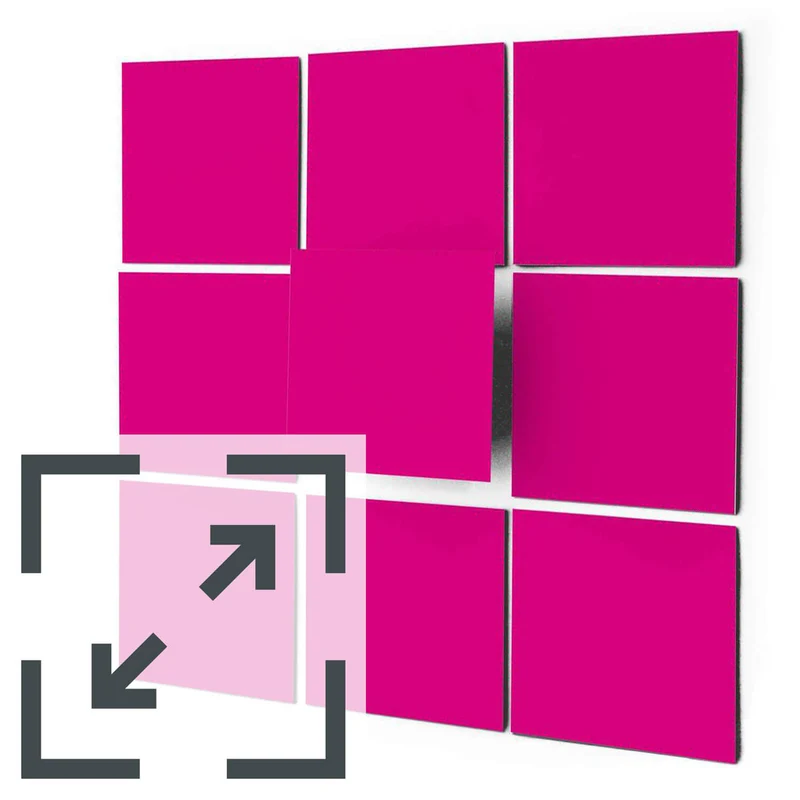 Eigene Größe - Fliesenaufkleber Set unifarben - Design: Pink Dark