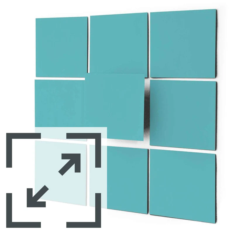 Eigene Größe - Fliesenaufkleber Set unifarben - Design: Türkisgrün Light