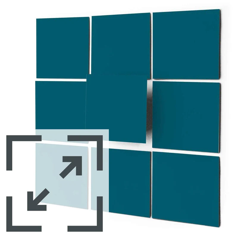 Eigene Größe - Fliesenaufkleber Set unifarben - Design: Türkisgrün Dark