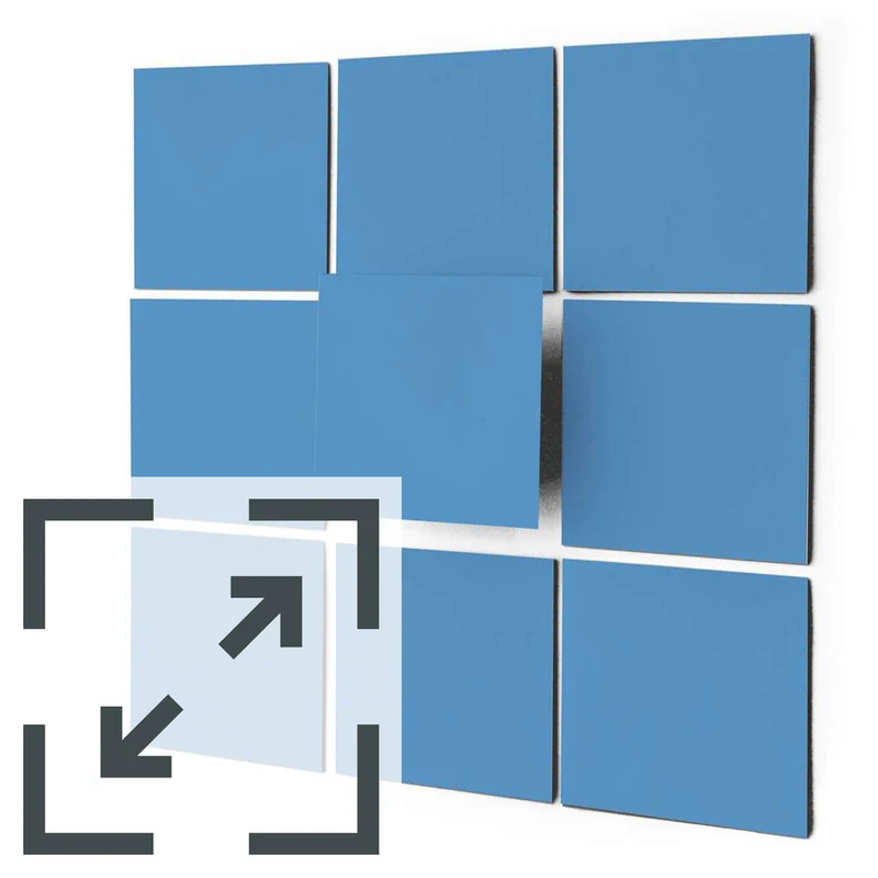 Eigene Größe - Fliesenaufkleber Set unifarben - Design: Blau Light