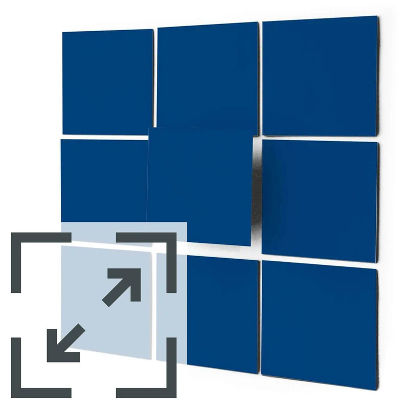 Eigene Größe - Fliesenaufkleber Set unifarben - Design: Blau Dark
