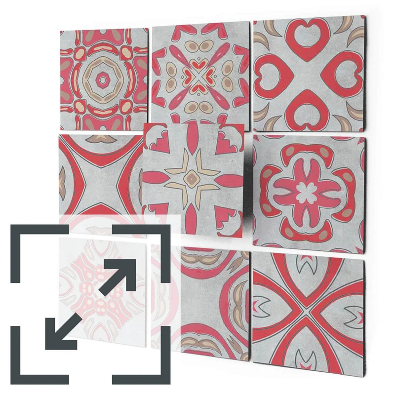 Eigene Größe - Fliesenaufkleber Set - Design: Strawberry Cheese Tile