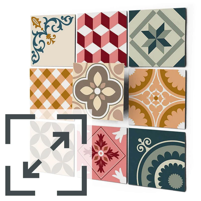 Eigene Größe - Fliesenaufkleber Set - Design: Swedish Tiles