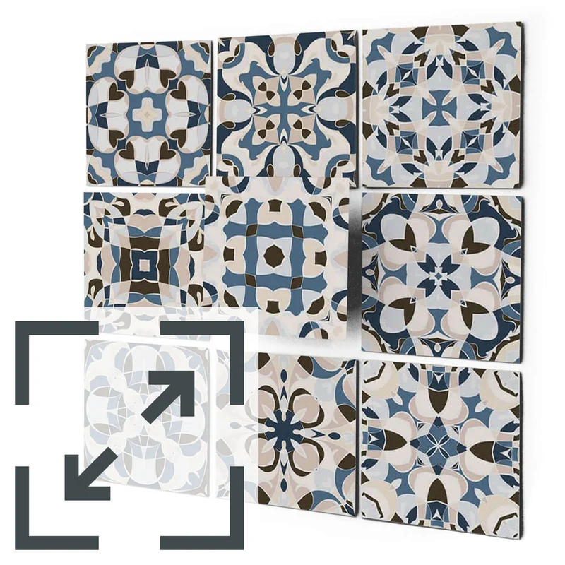 Eigene Größe - Fliesenaufkleber Set - Design: Orientalische Fliesen LIMAN