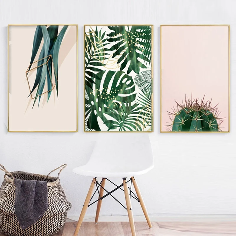 Monstera & Cacti Canvas Prints