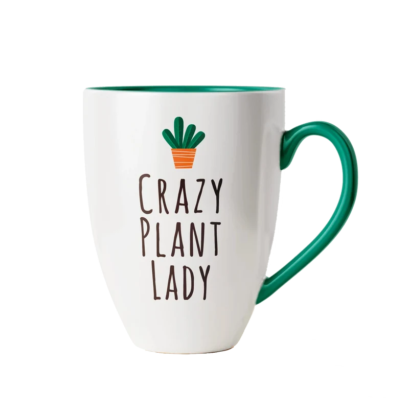 Plant Lady Mug with Green Handle