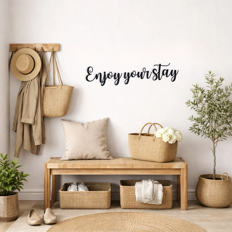 Enjoy your stay elegant Schild