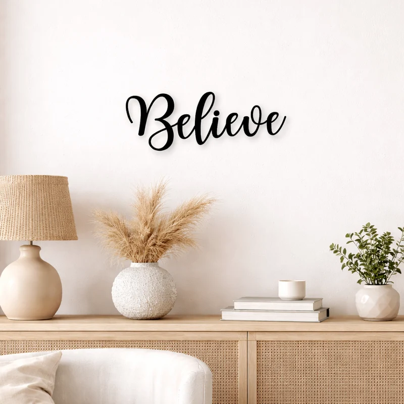 Believe elegant Schild