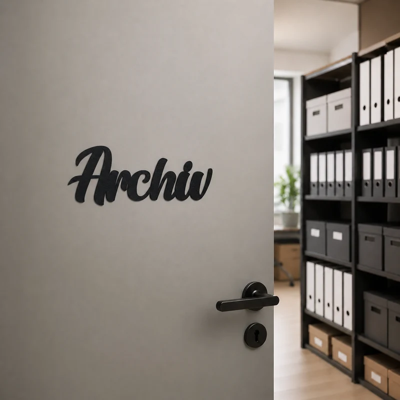 Archiv Türschild