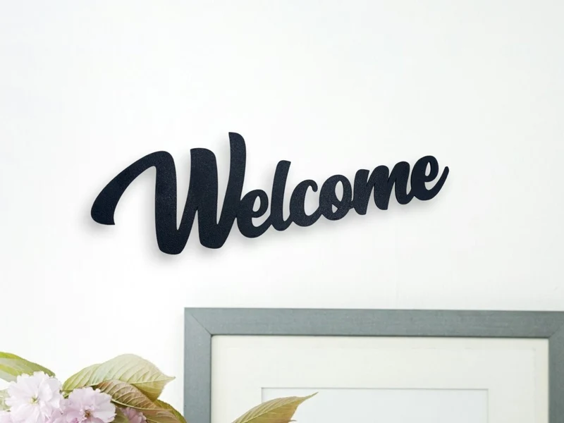 Welcome Schild