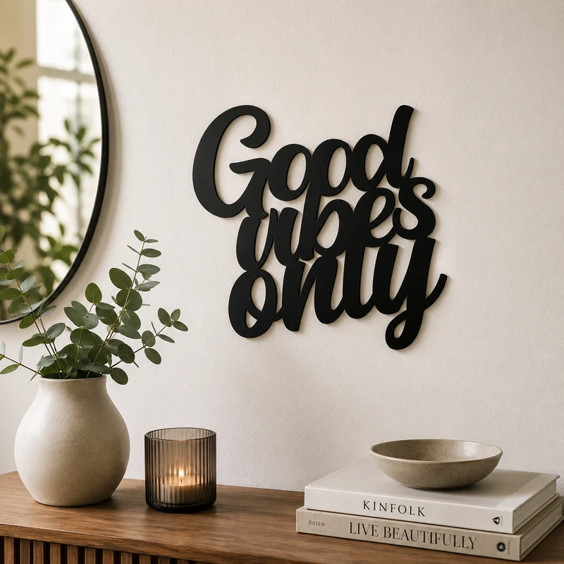 Good vibes only Schild