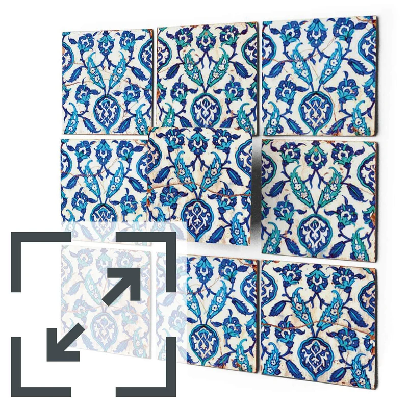 Eigene Größe - Fliesenaufkleber Set - Design: Hamam Vibes