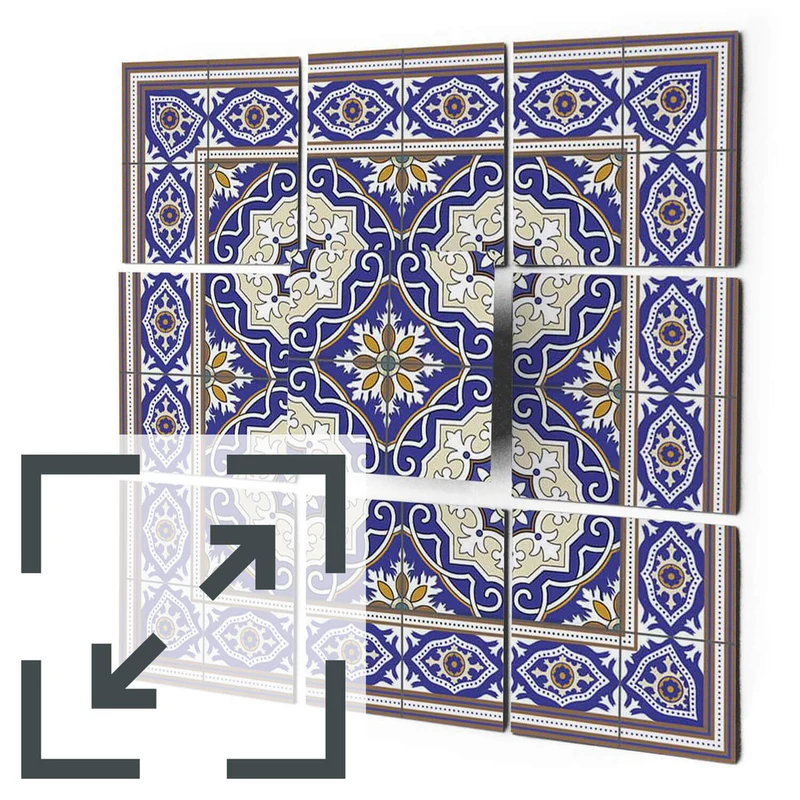 Eigene Größe - Fliesenaufkleber Set - Design: Arabic Tiles