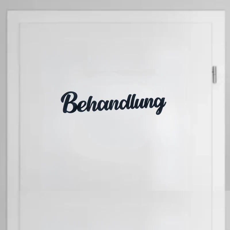 Behandlung Türschild
