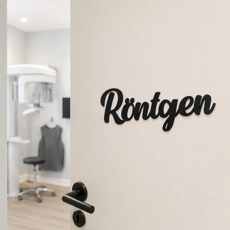 Röntgen Türschild