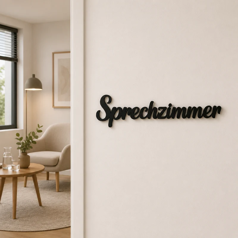 Sprechzimmer Türschild