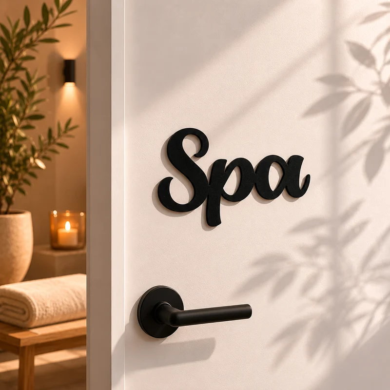 Spa Türschild